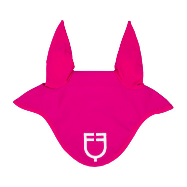 Vliegenmuts van technische stof met Equestro-logo Fuchsia / wit Roze
