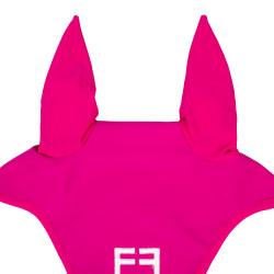 Vliegenmuts van technische stof met Equestro-logo Fuchsia / wit Roze
