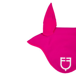 Vliegenmuts van technische stof met Equestro-logo Fuchsia / wit Roze