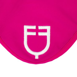 Vliegenmuts van technische stof met Equestro-logo Fuchsia / wit Roze