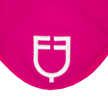 Vliegenmuts van technische stof met Equestro-logo Fuchsia / wit Roze