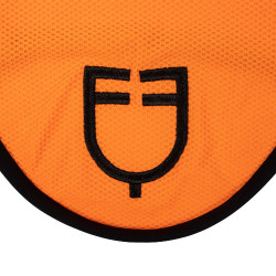 Anti-vliegen oornetje van geperforeerde stof met logo Black Line Edition Equestro Oranje Anti-vliegen oornetje van geperforeerde stof met logo Black Line Edition Equestro Oranje
