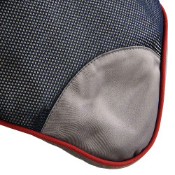 Vliegenmuts van katoen en microvezel Equestro Marine / rood / grijs Marineblauw