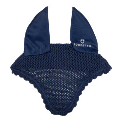 Bonnet anti-mouches en coton avec oreilles élastiques Equestro Marine