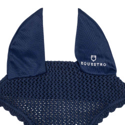 Bonnet anti-mouches en coton avec oreilles élastiques Equestro Marine Bonnet anti-mouches en coton avec oreilles élastiques Equestro Marine
