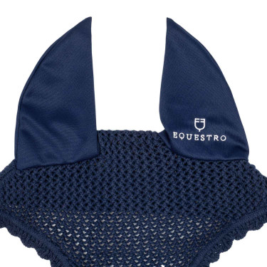 Bonnet anti-mouches en coton avec oreilles élastiques Equestro Marine Bonnet anti-mouches en coton avec oreilles élastiques Equestro Marine