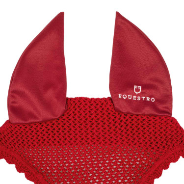 Katoenen vliegenmuts met elastische oren Equestro Rood