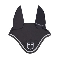 Katoenen anti-vliegennet met centraal logo New Style Equestro Grijs