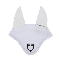 Katoenen anti-vliegennet met centraal logo New Style Equestro Wit