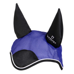 Antivliegenkap van antibacterieel katoen Equestro Koninklijk / zwart Blauw Antivliegenkap van antibacterieel katoen Equestro Koninklijk / zwart Blauw