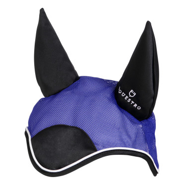 Antivliegenkap van antibacterieel katoen Equestro Koninklijk / zwart Blauw Antivliegenkap van antibacterieel katoen Equestro Koninklijk / zwart Blauw