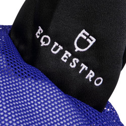 Antivliegenkap van antibacterieel katoen Equestro Koninklijk / zwart Blauw Antivliegenkap van antibacterieel katoen Equestro Koninklijk / zwart Blauw
