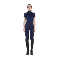 Aansluitende basislaag met korte mouwen voor dames in technisch materiaal Equestro Marine blazer / zwart Marineblauw Aansluitende basislaag met korte mouwen voor dames in technisch materiaal Equestro Marine blazer / zwart Marineblauw