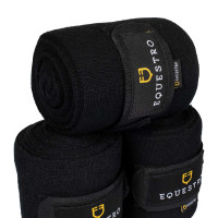 Wolbandages voor rust per 4 Equestro Zwart