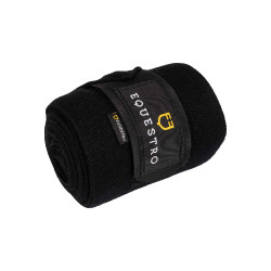 Wolbandages voor rust per 4 Equestro Zwart