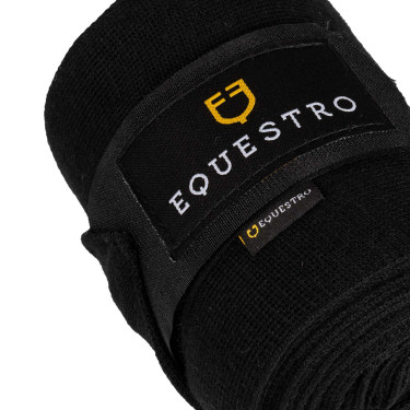 Wolbandages voor rust per 4 Equestro Zwart