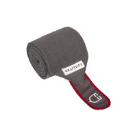 Ademende pony-polo bandages Trim per 4 Equestro Wit / rood / grijs Ademende pony-polo bandages Trim per 4 Equestro Wit / rood / grijs