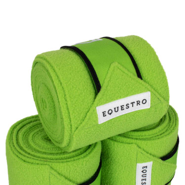 Ademende pony-polo bandages Trim per 4 Equestro Citroen / zwart Geel