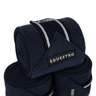 Bandas de polo transpirables Diamond por 4 Equestro Marine Marineblauw