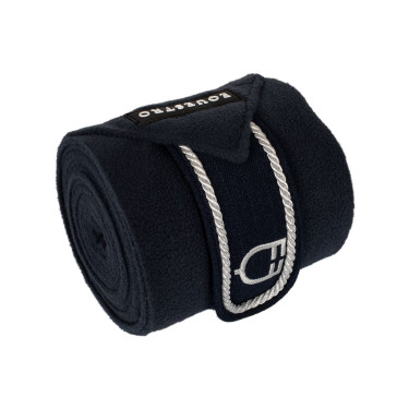 Bandas de polo transpirables Diamond por 4 Equestro Marine Marineblauw