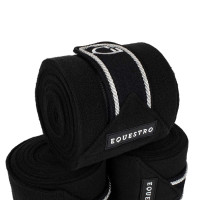Polo bandages pony met geborduurd Diamond-logo per 4 Equestro Wit