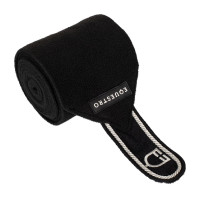 Polo bandages pony met geborduurd Diamond-logo per 4 Equestro Wit