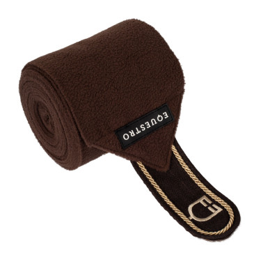 Polo bandages pony met geborduurd Diamond-logo per 4 Equestro Bruin Polo bandages pony met geborduurd Diamond-logo per 4 Equestro Bruin