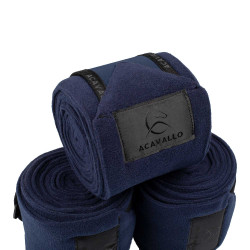 Anti-pilling polobandages met klittenbandsluiting Acavallo per 4 Diepblauw / zwart Marineblauw Anti-pilling polobandages met klittenbandsluiting Acavallo per 4 Diepblauw / zwart Marineblauw