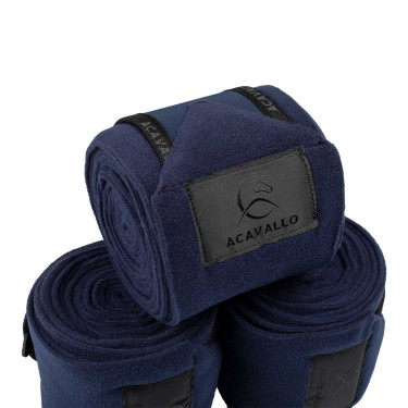 Anti-pilling polobandages met klittenbandsluiting Acavallo per 4 Diepblauw / zwart Marineblauw Anti-pilling polobandages met klittenbandsluiting Acavallo per 4 Diepblauw / zwart Marineblauw