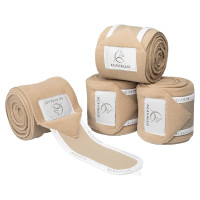 Anti-pilling polobandages met klittenbandsluiting Acavallo per 4 Diepblauw / wit Marineblauw