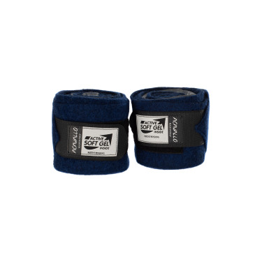 Wollen polos wraps met Acavallo-gel per paar Blauw Wollen polos wraps met Acavallo-gel per paar Blauw