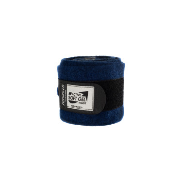 Wollen polos wraps met Acavallo-gel per paar Blauw Wollen polos wraps met Acavallo-gel per paar Blauw