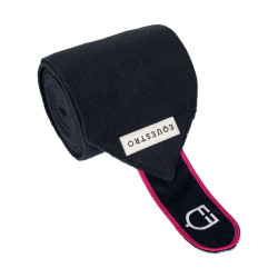 Polo bandages klittenbandsluiting Trim per 4 Equestro Marine / fuchsia Blauw