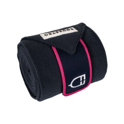 Polo bandages klittenbandsluiting Trim per 4 Equestro Marine / fuchsia Blauw