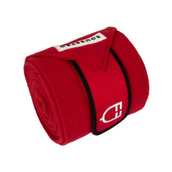 Polo bandages klittenbandsluiting Trim per 4 Equestro Rood / Zwart