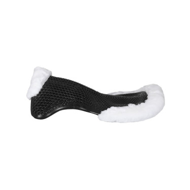 Therapeutische gel schokdemper met ecologische wol vooraan verhoogd Acavallo Zwart / wit Therapeutische gel schokdemper met ecologische wol vooraan verhoogd Acavallo Zwart / wit