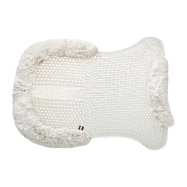 Therapeutische gel pad met achterverhoging in ecologische wol Acavallo Transparant / natuurlijk