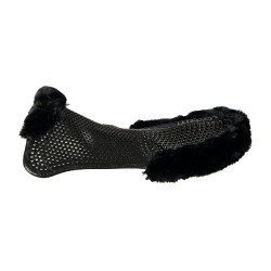 Therapeutische gel pad met achterverhoging in ecologische wol Acavallo Zwart / zwart