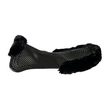 Therapeutische gel pad met achterverhoging in ecologische wol Acavallo Zwart / zwart