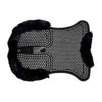 Therapeutische gel pad met achterverhoging in ecologische wol Acavallo Zwart / zwart