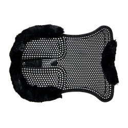 Therapeutische gel pad met achterverhoging in ecologische wol Acavallo Zwart / zwart