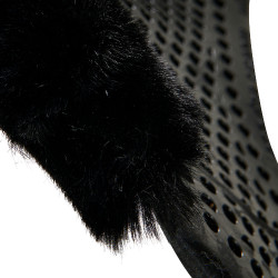 Therapeutische gel pad met achterverhoging in ecologische wol Acavallo Zwart / zwart