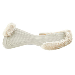 Therapeutische gel-schokdemper met uitsnijding en rand van schapenwol met Dri-Lex Acavallo Transparant / wit Therapeutische gel-schokdemper met uitsnijding en rand van schapenwol met Dri-Lex Acavallo Transparant / wit