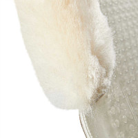 Therapeutische gel-schokdemper met uitsnijding en rand van schapenwol met Dri-Lex Acavallo Transparant / wit