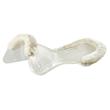 Therapeutische gel pad uitsnijding in ecologische wol Acavallo Transparant / natuurlijk