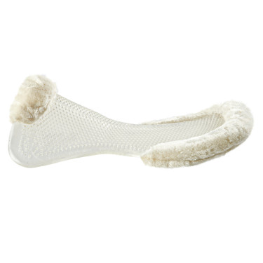 Therapeutische gel pad uitsnijding in ecologische wol Acavallo Transparant / natuurlijk