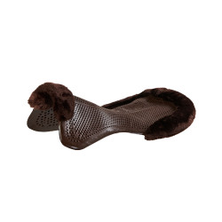 Therapeutische gel pad uitsnijding in ecologische wol Acavallo Bruin / bruin Therapeutische gel pad uitsnijding in ecologische wol Acavallo Bruin / bruin