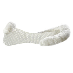 Ademend gelkussen met uitsnijding van schapenwol Acavallo Transparant / wit