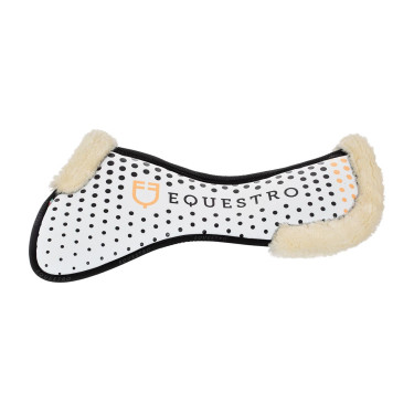 Traagschuim schokdemper en ecologische wol met siliconen grip en Equestro-logo Wit