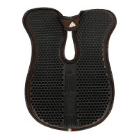 Geheugenschuim schokdemper met verhoogde achterkant en rand van schapenvacht Acavallo Wit